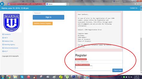 seafarer registration.